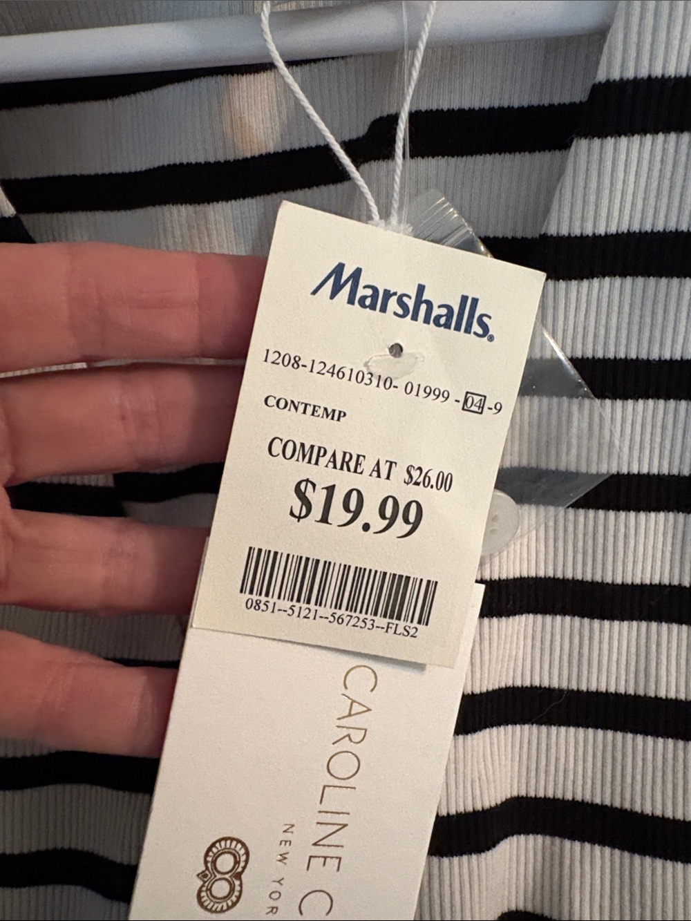 Caroline constas Vest  ribbed Black & White Striped Button-Front NWT medium - Picture 3 of 8